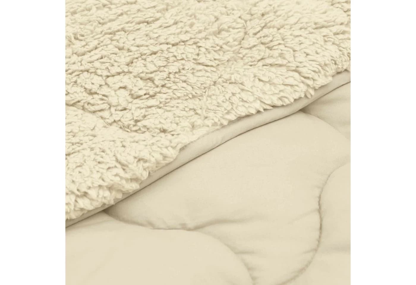 vidaXL Ganzjahresbettdecke Gepolstert Creme Mikrofaser Fleece - Bild 5