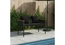 vidaXL Gartenbank Outdoor Schwarz Poly-Rattan mit Kissen Bild 1