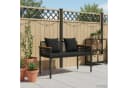 vidaXL Gartenbank Outdoor Schwarz Poly-Rattan mit Kissen Bild 3