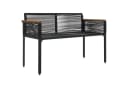 vidaXL Gartenbank Outdoor Schwarz Poly-Rattan mit Kissen Bild 4