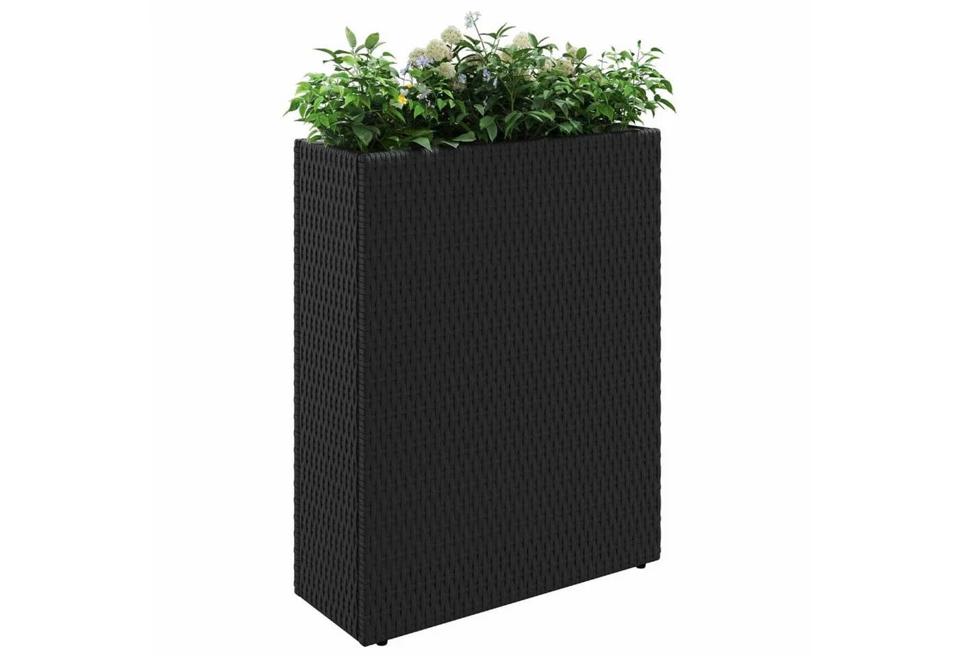 vidaXL Hoher Pflanzkübel Schwarz Poly-Rattan - Bild 3