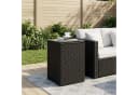 vidaXL Beistelltisch Schwarz Poly-Rattan mit Glasplatte Bild 1