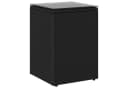 vidaXL Beistelltisch Schwarz Poly-Rattan mit Glasplatte Bild 2