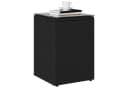 vidaXL Beistelltisch Schwarz Poly-Rattan mit Glasplatte Bild 3