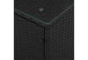 vidaXL Beistelltisch Schwarz Poly-Rattan mit Glasplatte Bild 5