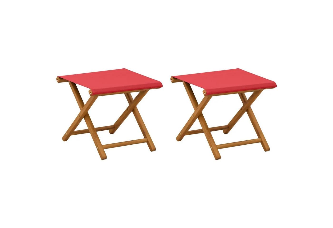vidaXL Gartenliege 2er-Set Massives Eukalyptus Holz Rot - Bild 2