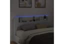 vidaXL Bett Kopfteil Weiß mit LED und Regal Bild 4