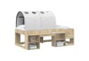 vidaXL Bettunnel 2-tlg. Weiß Polyester Modernes Design Bild 3
