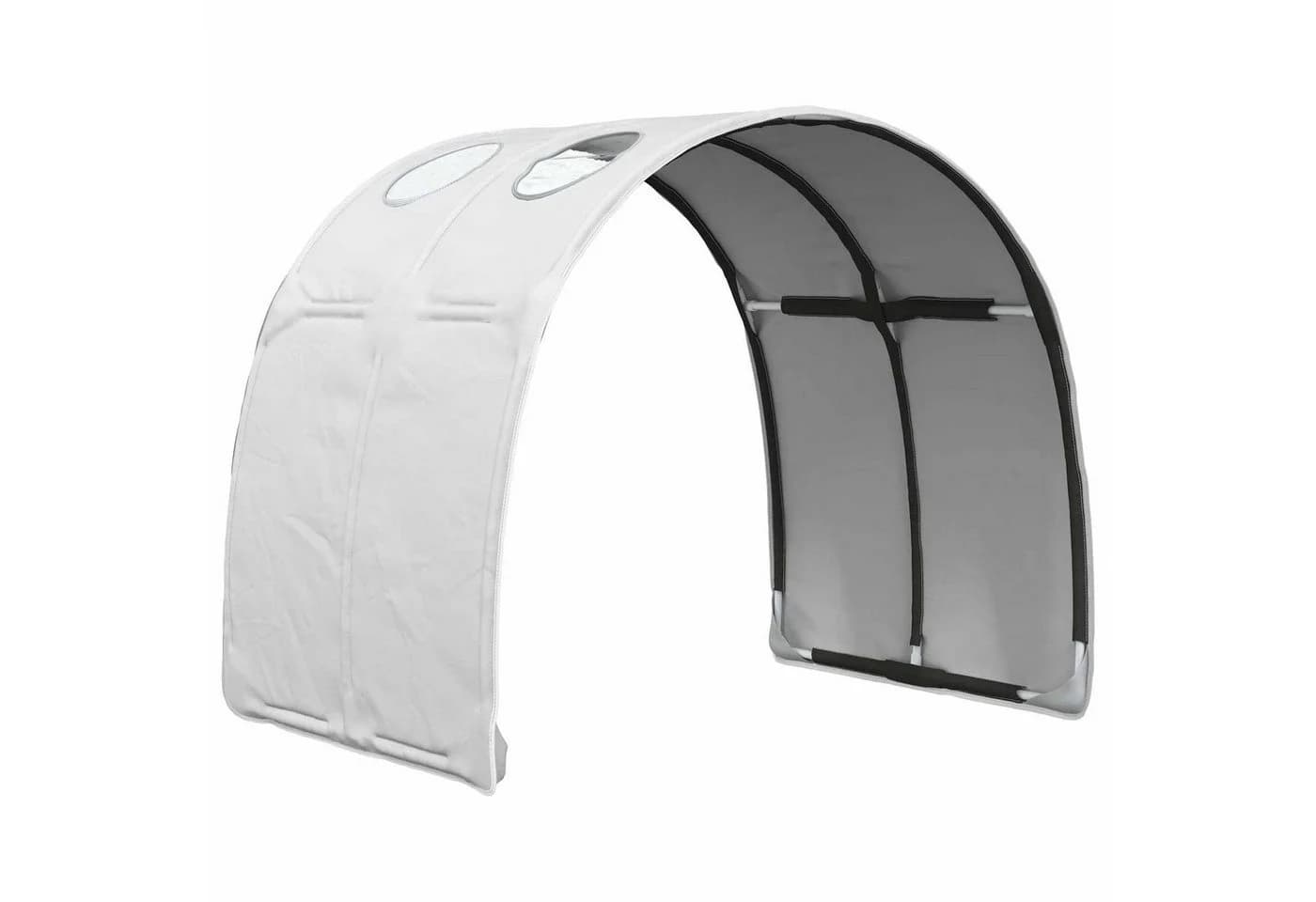 vidaXL Bettunnel 2-tlg. Weiß Polyester Modernes Design - Bild 4