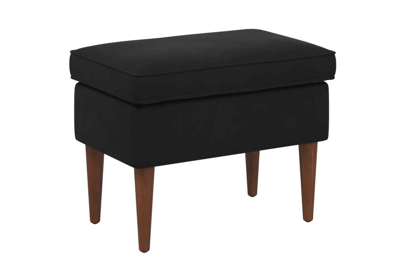 vidaXL Gartenlounge-Set Sessel mit Fußhocker Schwarz Samt 2-tlg. - Bild 5