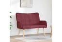 vidaXL 2-Sitzer Sofa Weinrot Stoff Metallrahmen Bild 1