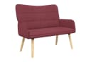 vidaXL 2-Sitzer Sofa Weinrot Stoff Metallrahmen Bild 2