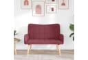 vidaXL 2-Sitzer Sofa Weinrot Stoff Metallrahmen Bild 3