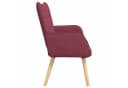 vidaXL 2-Sitzer Sofa Weinrot Stoff Metallrahmen Bild 5