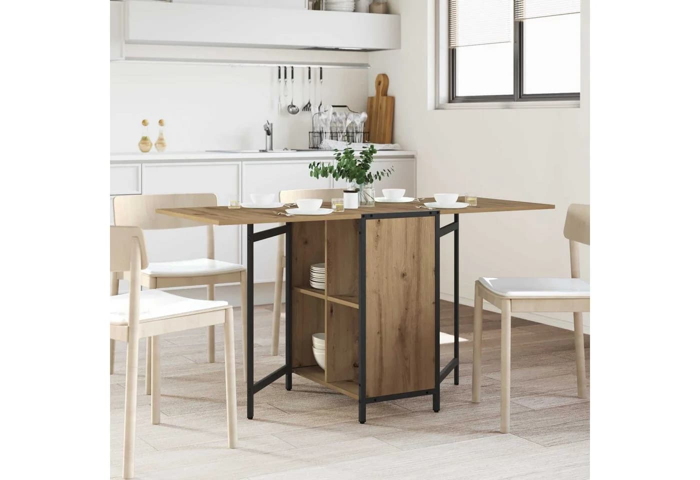 vidaXL Esstisch Ausziehbar Holzwerkstoff Artisan-Eiche Modern