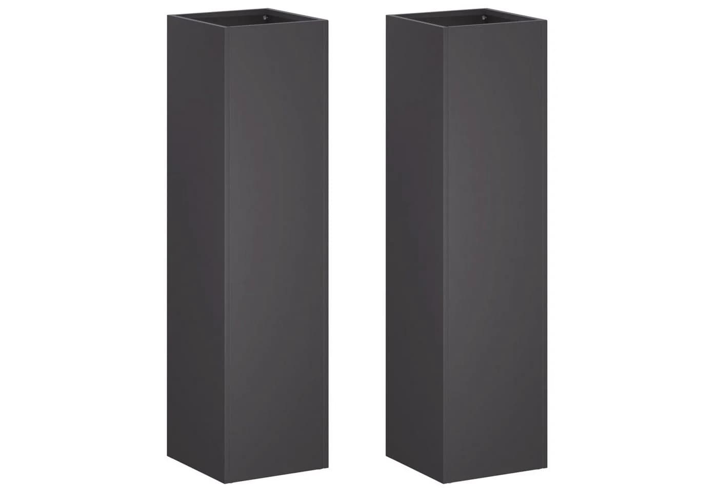 vidaXL Pflanzkübel Schwarz Stahl 20x20x75 cm - Bild 2