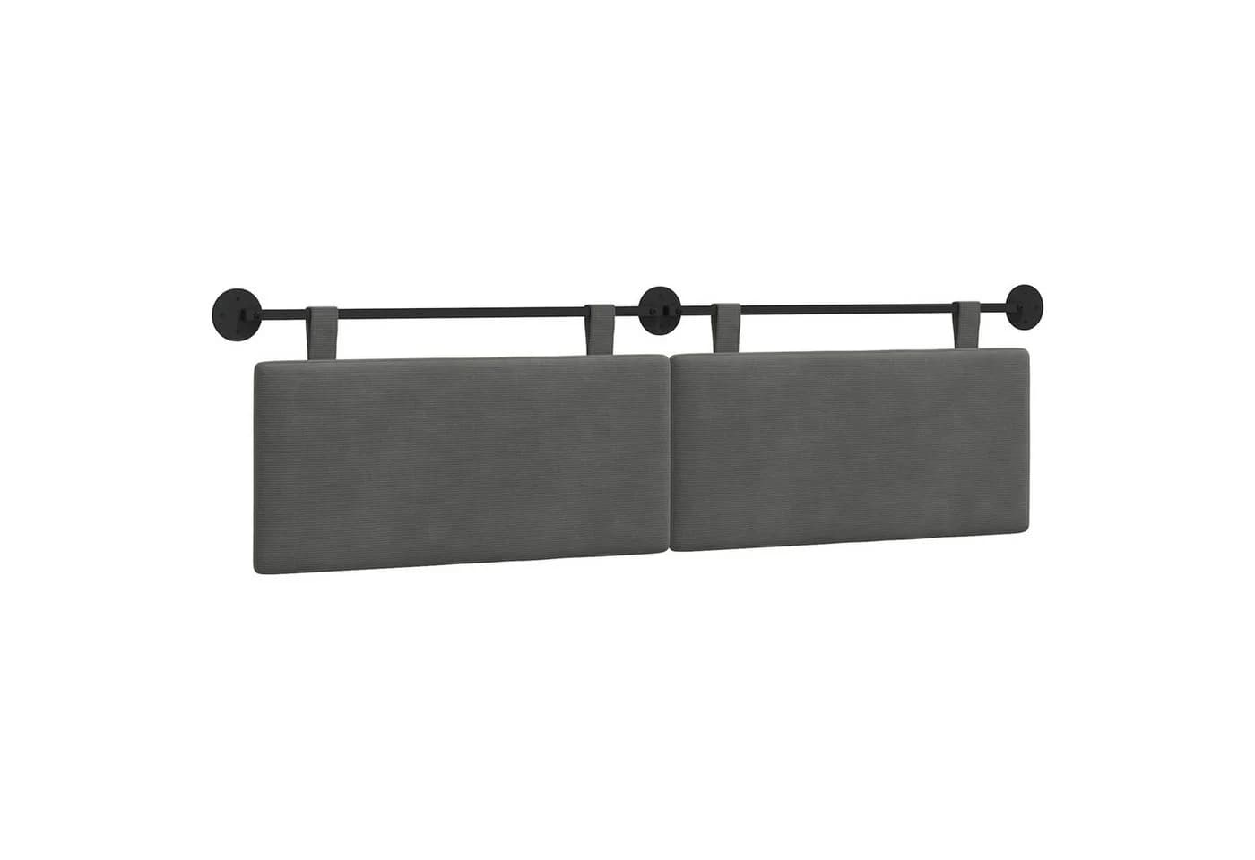 vidaXL Hängendes Kopfteil Dunkelgrau Cordstoff Modern - Bild 2