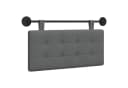 vidaXL Hängendes Kopfteil Stoff Grau 100x55x5 cm Bild 2