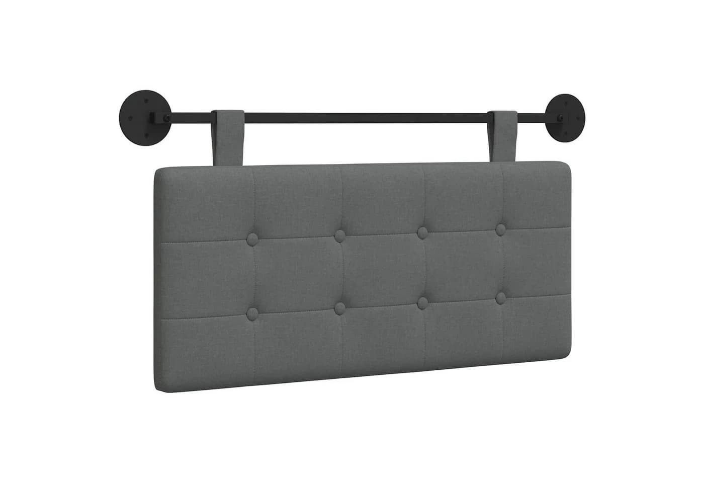 vidaXL Hängendes Kopfteil Stoff Grau 100x55x5 cm - Bild 2