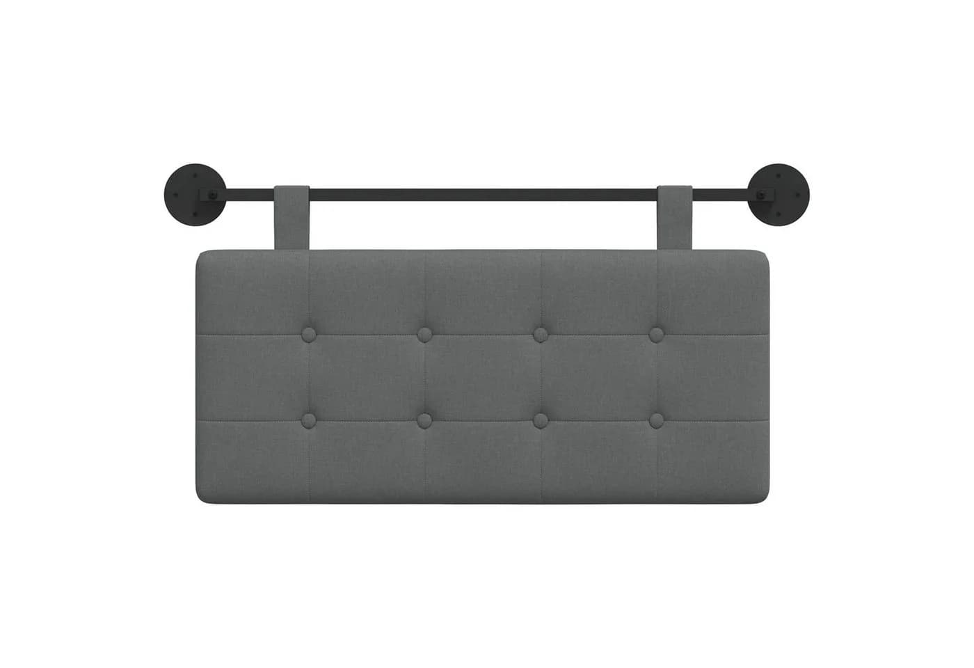 vidaXL Hängendes Kopfteil Stoff Grau 100x55x5 cm - Bild 5