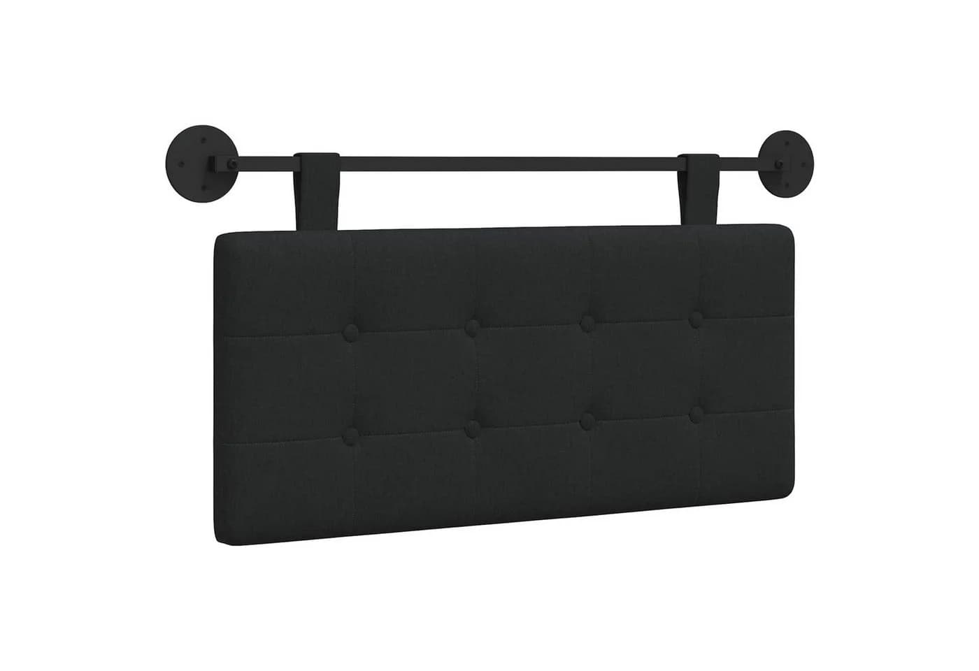 vidaXL Hängendes Kopfteil Stoff Schwarz 100x55x5 cm - Bild 2
