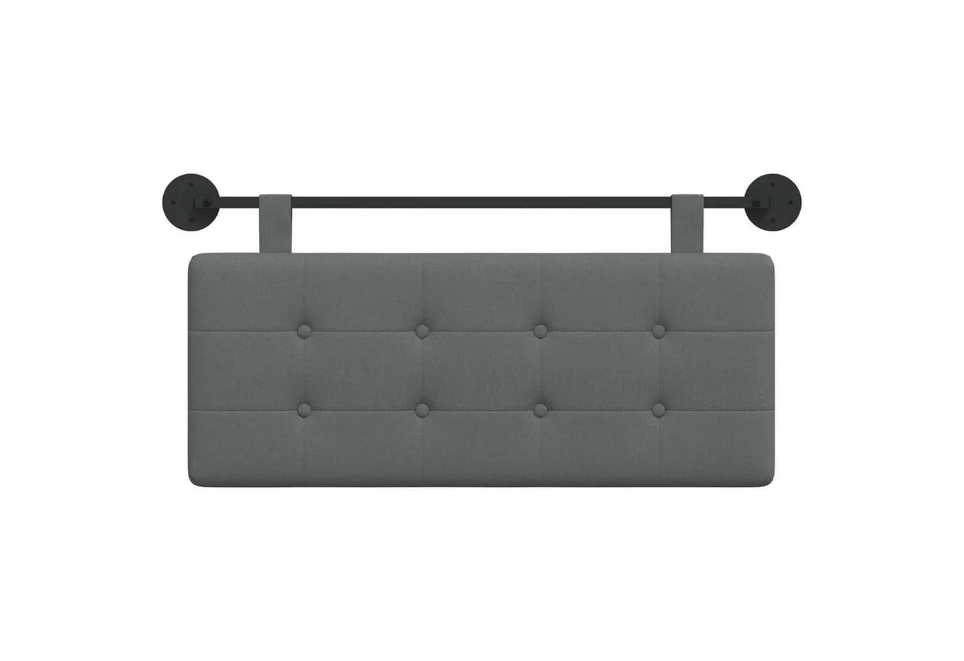 vidaXL Hängendes Kopfteil Grau 110x55 cm Stoff - Bild 5