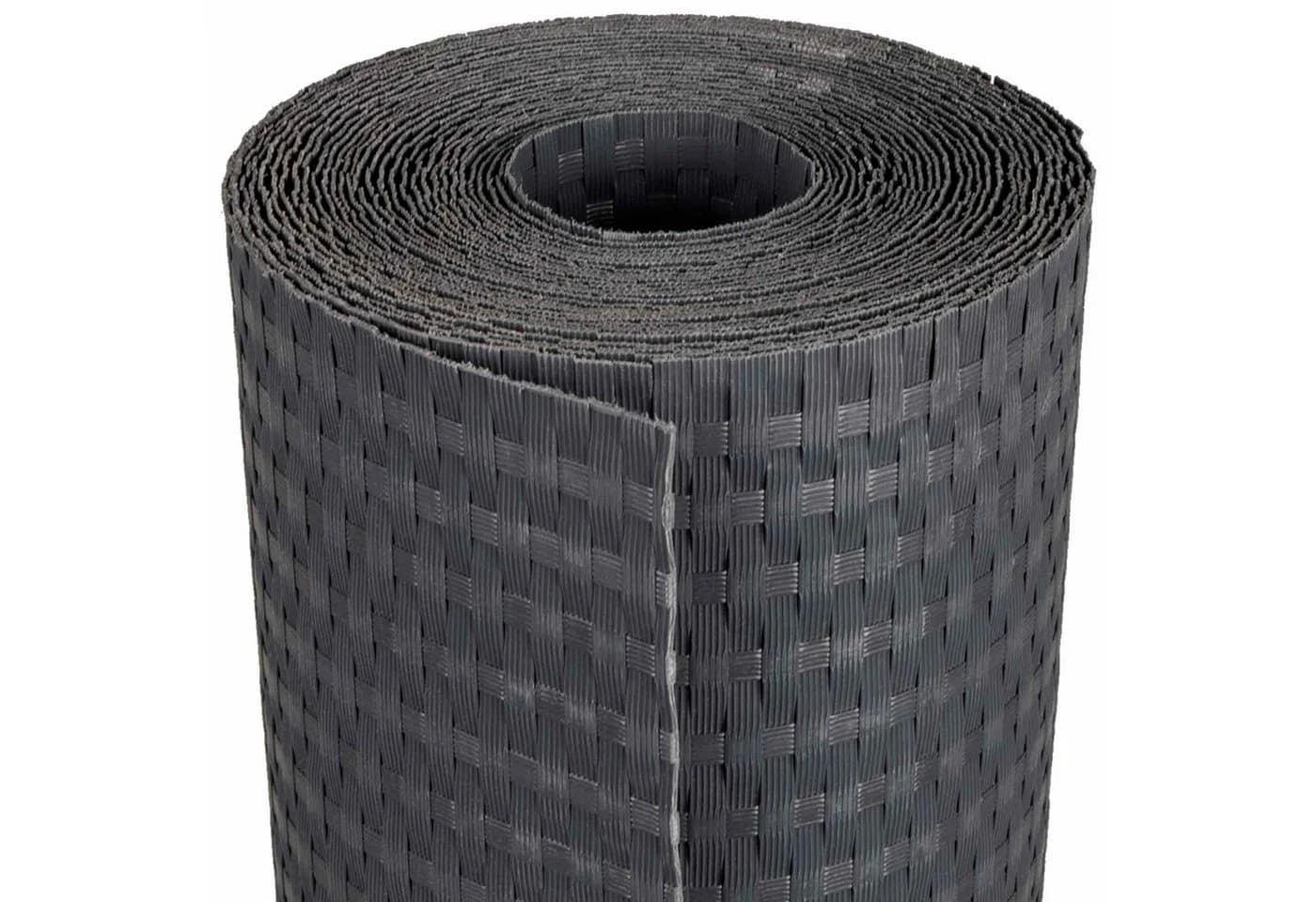 vidaXL Balkonsichtschutz Dunkelgrau Poly-Rattan - Bild 2
