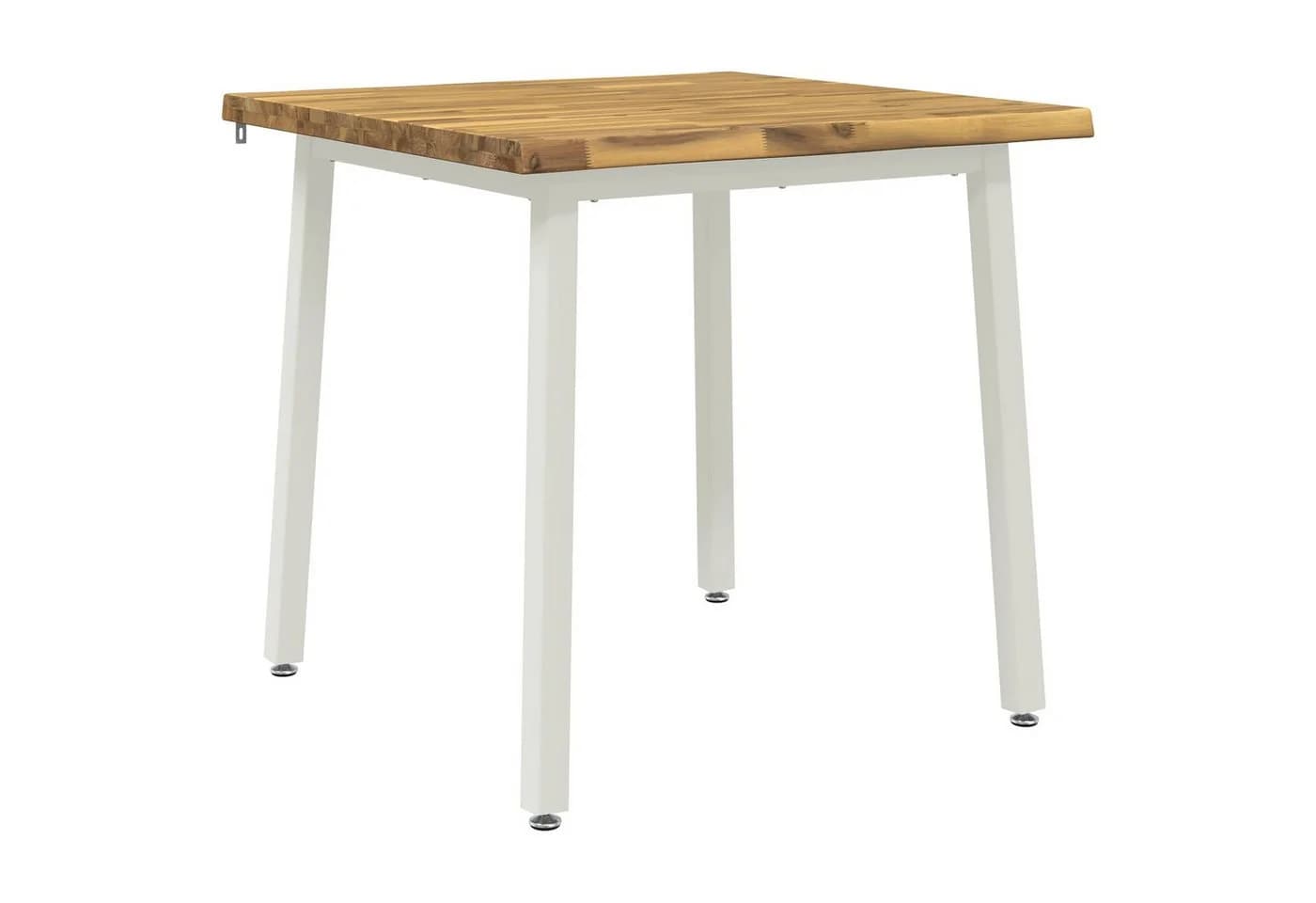 vidaXL Esstisch Weiß Massivholz Akazie Modern Quadratisch - Bild 2