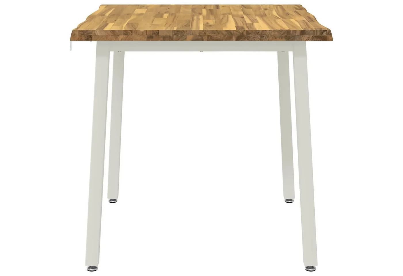 vidaXL Esstisch Weiß Massivholz Akazie Modern Quadratisch - Bild 3