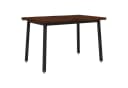 vidaXL Esstisch Massivholz Akazie Live Edge Dunkelbraun Schwarz Bild 2
