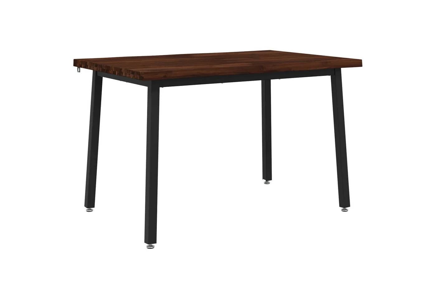vidaXL Esstisch Massivholz Akazie Live Edge Dunkelbraun Schwarz - Bild 2
