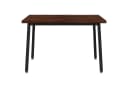 vidaXL Esstisch Massivholz Akazie Live Edge Dunkelbraun Schwarz Bild 4
