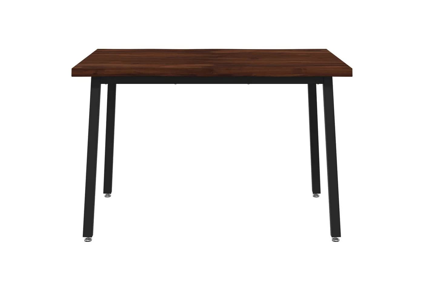 vidaXL Esstisch Massivholz Akazie Live Edge Dunkelbraun Schwarz - Bild 4