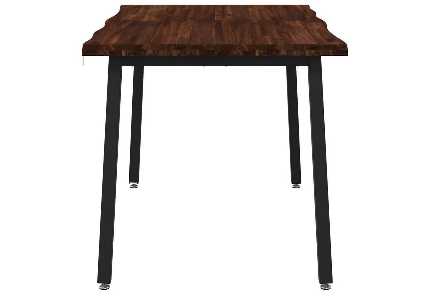 vidaXL Esstisch Massivholz Akazie Live Edge Dunkelbraun Schwarz - Bild 5