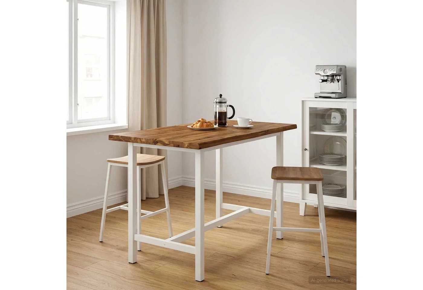 vidaXL Tischplatte Massivholz Live Edge 160x50x3 cm Beige