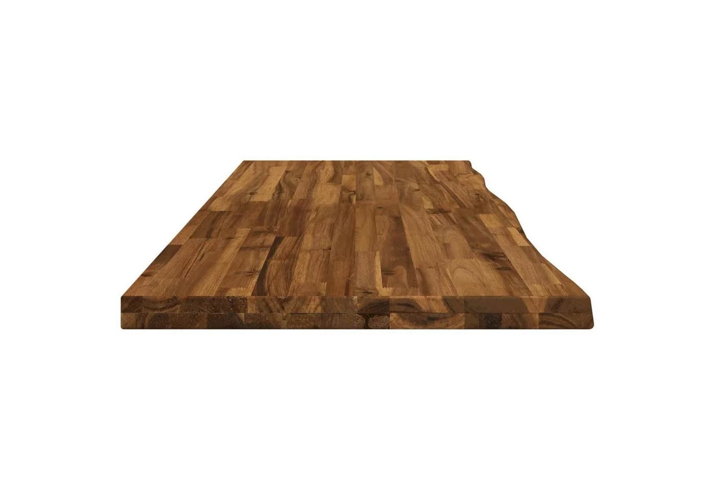 vidaXL Tischplatte Massivholz Live Edge 160x50x3 cm Beige - Bild 4