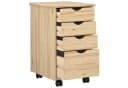 vidaXL Rollcontainer Braun Massives Kiefernholz 4 Schubladen Bild 3
