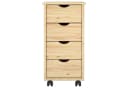 vidaXL Rollschrank 4 Schubladen Massivholz Kiefer Braun Bild 4