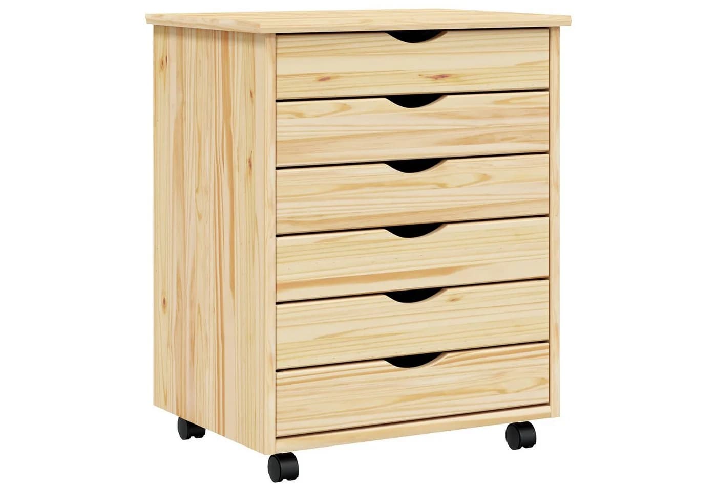 vidaXL Rollcontainer mit Schubladen MOSS Klarlack - Bild 2