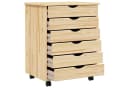 vidaXL Rollcontainer mit Schubladen MOSS Klarlack Bild 4