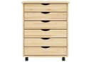 vidaXL Rollcontainer mit Schubladen MOSS Klarlack Bild 5