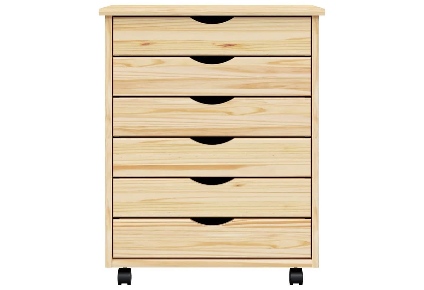 vidaXL Rollcontainer mit Schubladen MOSS Klarlack - Bild 5