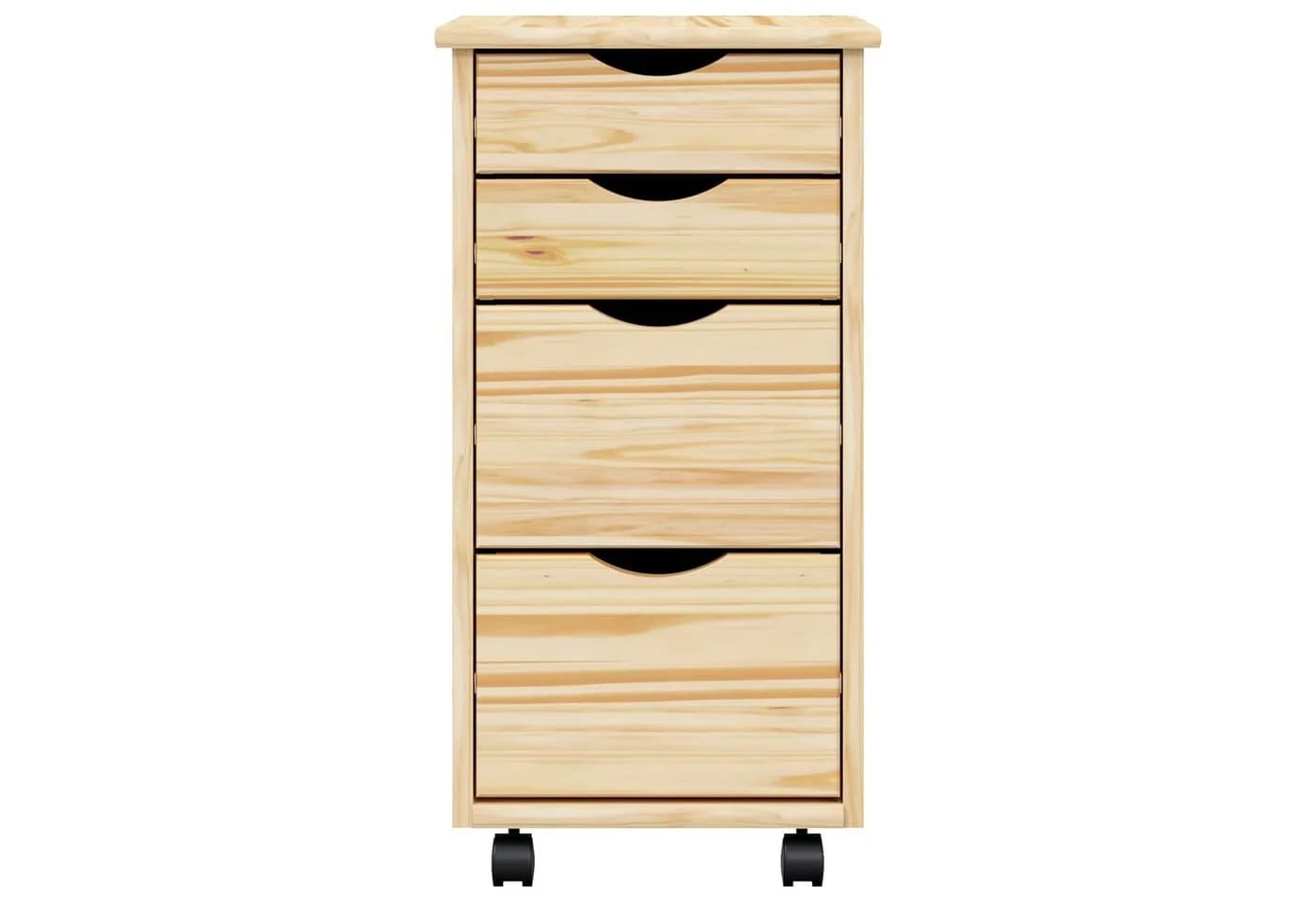 vidaXL Rollwagen mit Klapptisch und 4 Schubladen Massivholz Kiefer - Bild 5