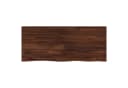 vidaXL Tischplatte Massivholz Live Edge Dunkelbraun Bild 2