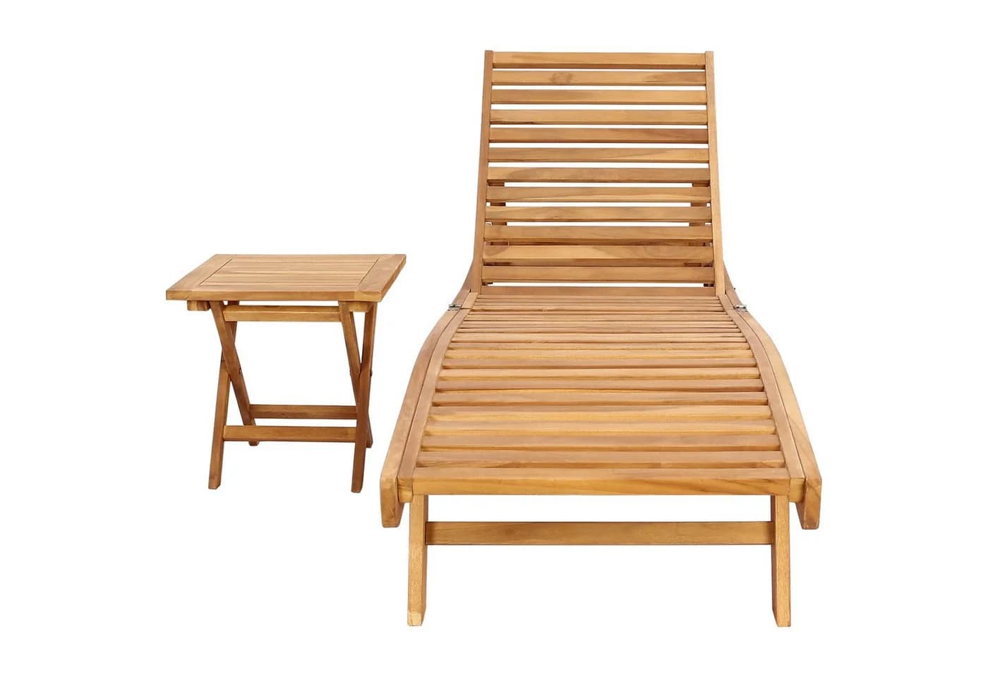 vidaXL Gartenliege Sonnenliege 2er-Set Braun Massivholz - Bild 3