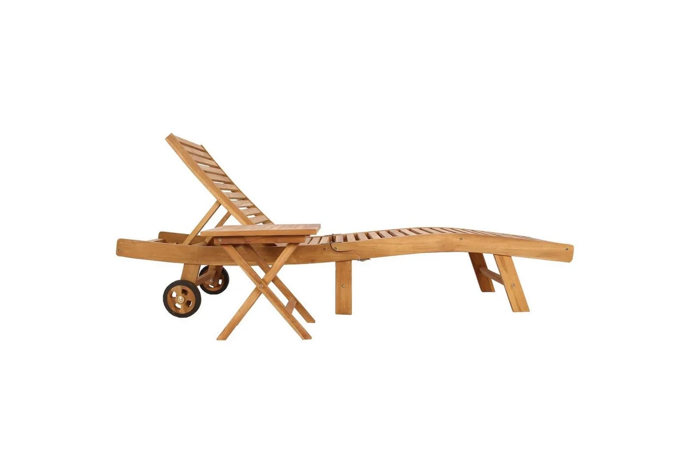 vidaXL Gartenliege Sonnenliege 2er-Set Braun Massivholz - Bild 4