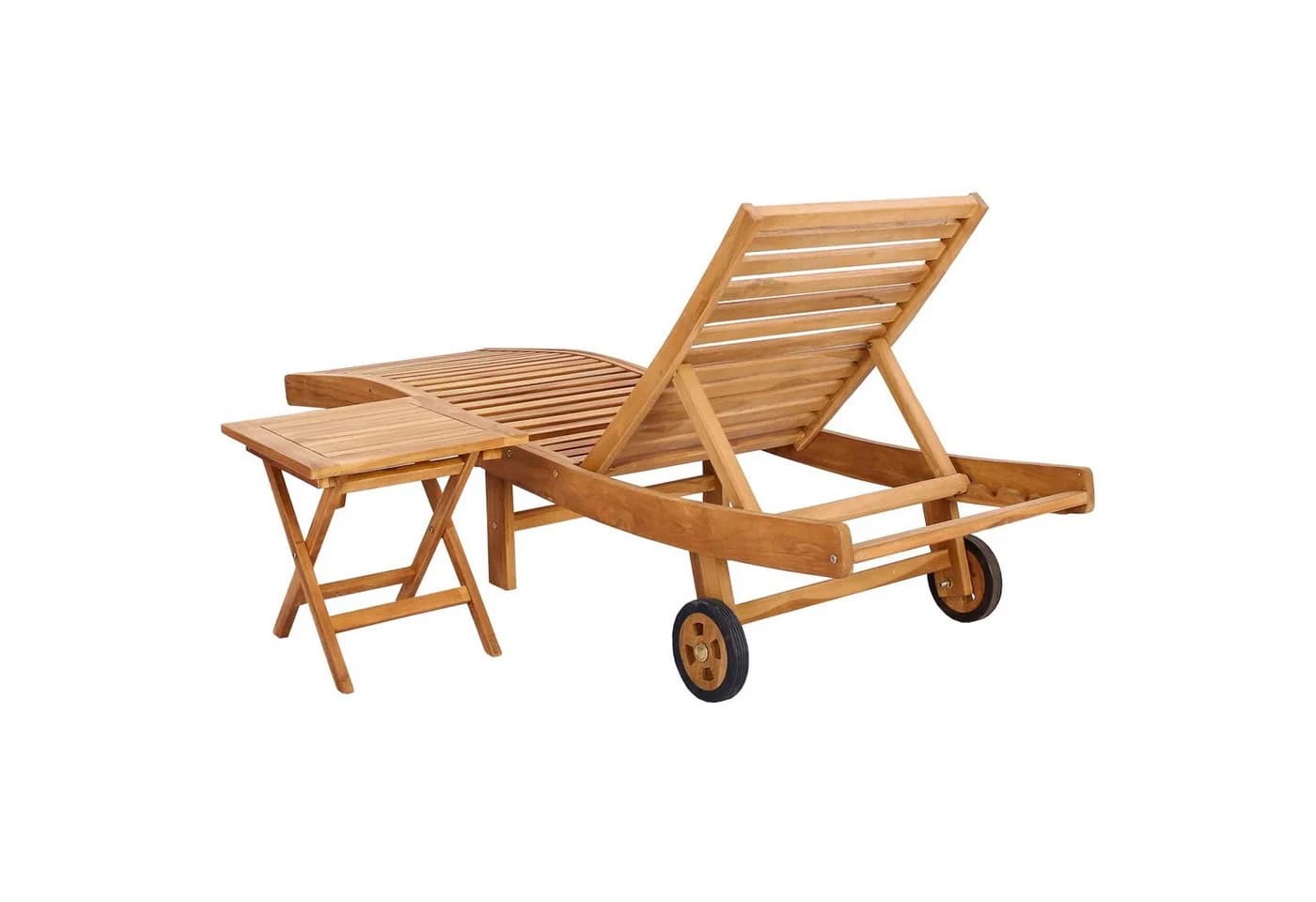 vidaXL Gartenliege Sonnenliege 2er-Set Braun Massivholz - Bild 5