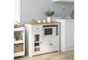 vidaXL Kücheninsel Mikrowellen-Sideboard PANAMA Weiß Honigwachs Massiv-Kiefer Bild 1