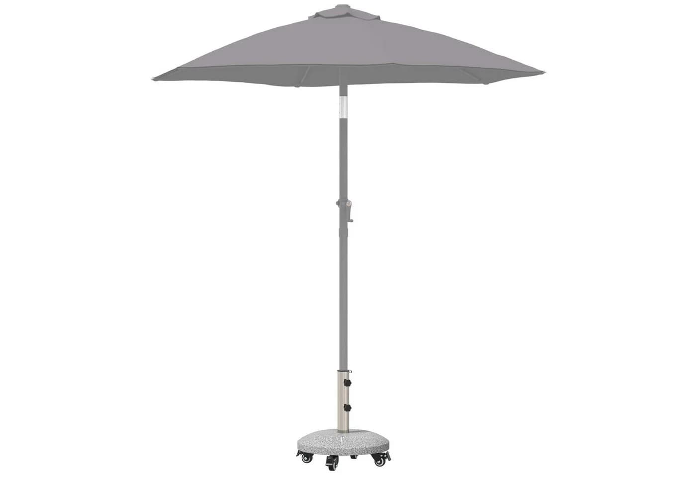 vidaXL Schirmhalter Granit mit Rollen Grau 27,2 kg - Bild 3