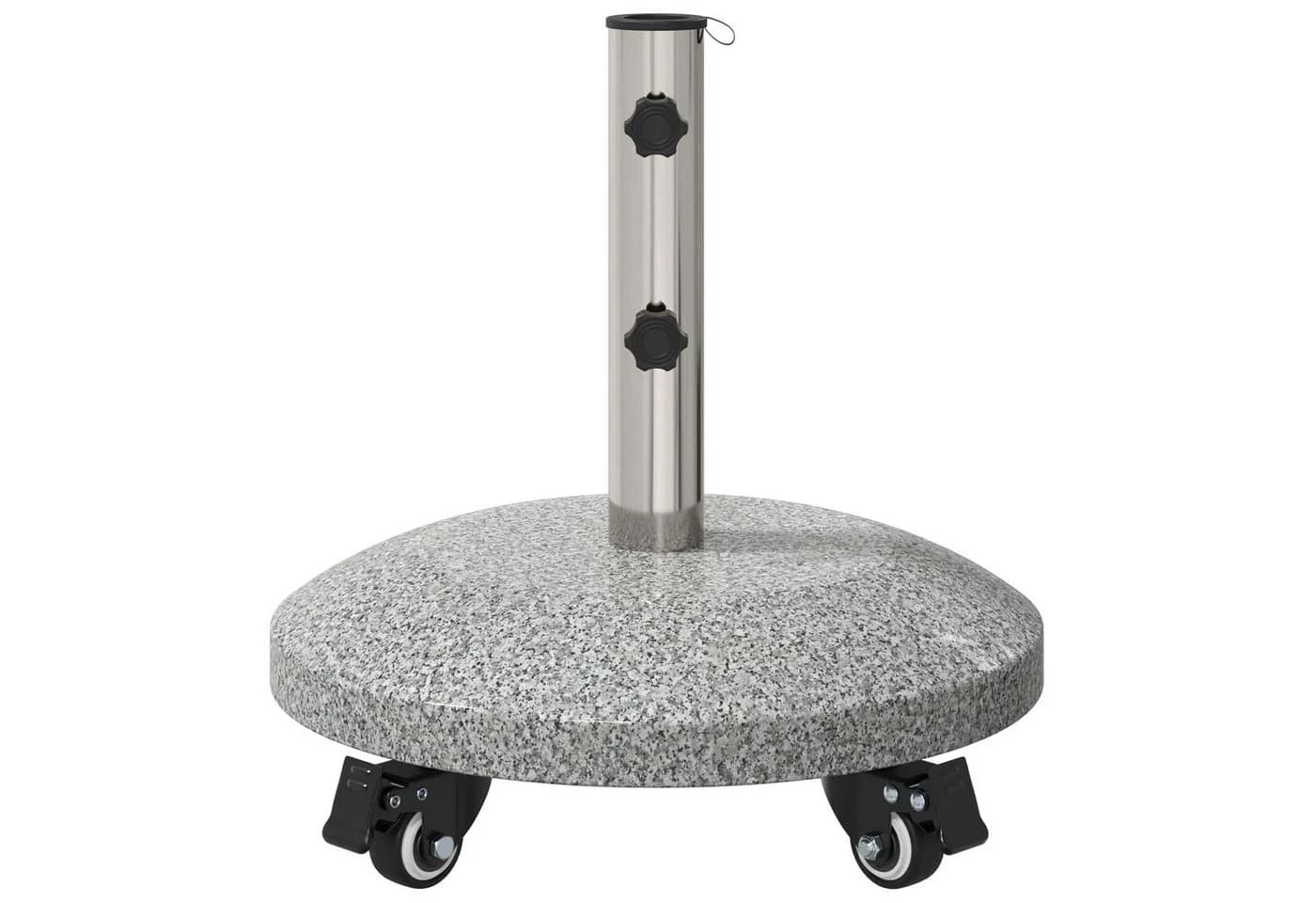 vidaXL Schirmhalter Granit mit Rollen Grau 27,2 kg - Bild 4